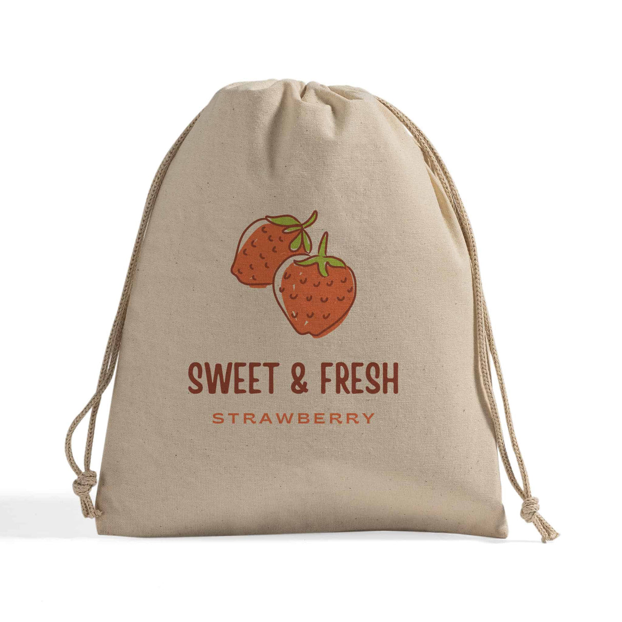 Cotton Canvas Value Drawstring Pouches / Favor Bags Customized - Personalized Drawstring Pouches With Your Logo