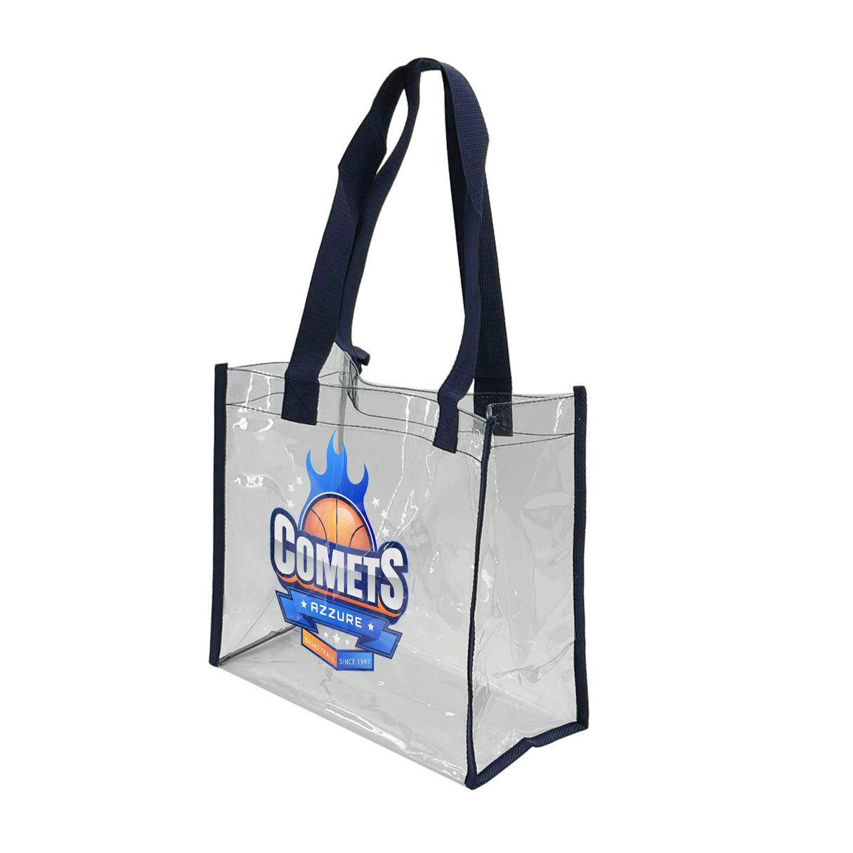 Custom Transparent Stadium Approved Clear Tote Bags - Clear Tote Bags With Your Logo - BS238