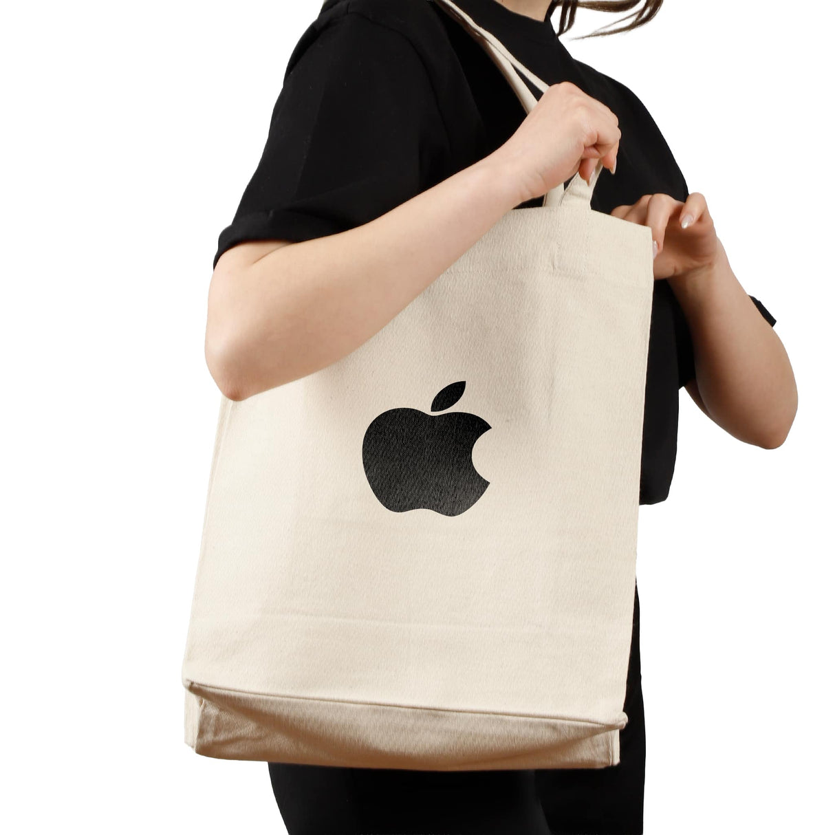 Recycled Casual Custom Tote Bags with Inside Pocket