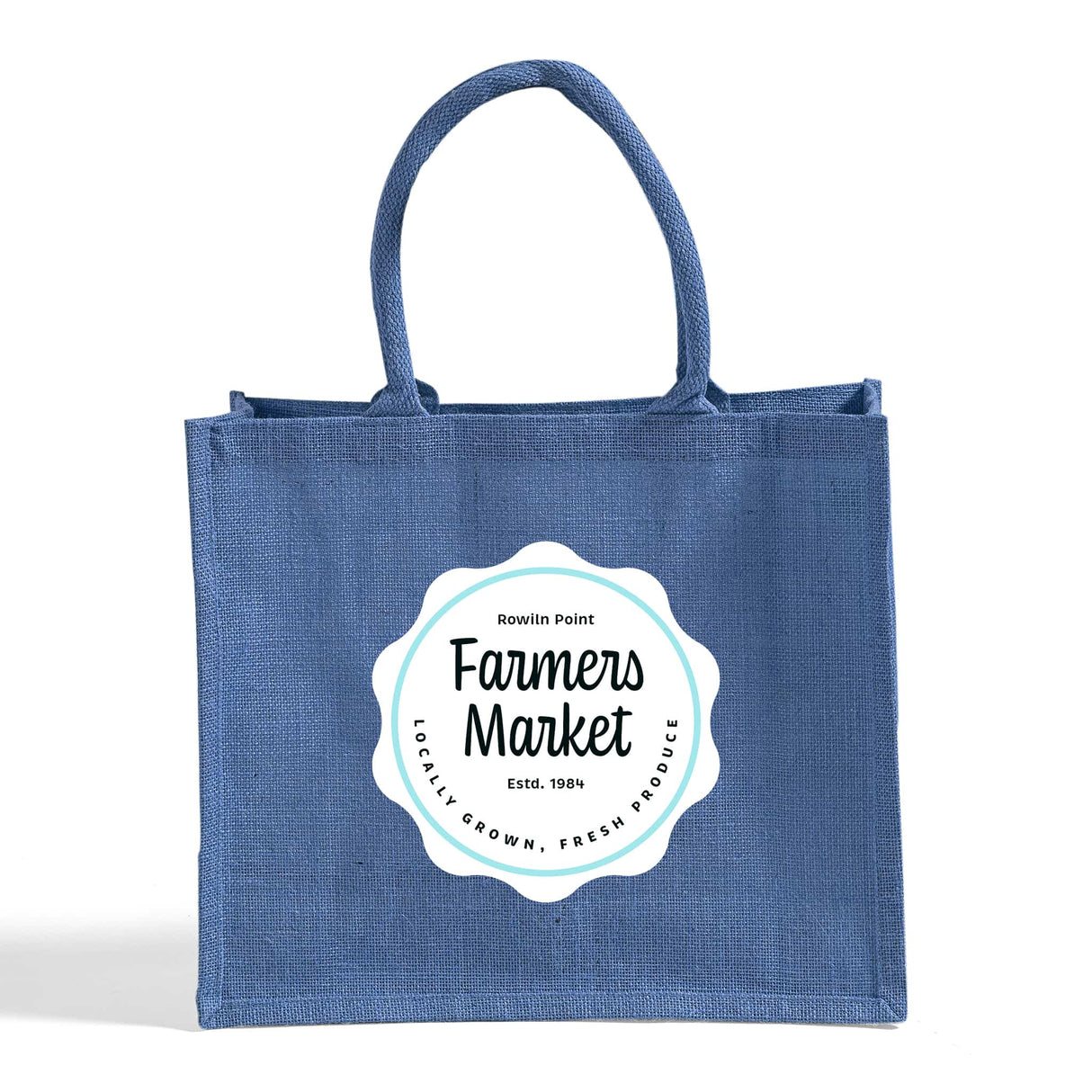 Large Burlap Shopping Tote Bags - Customized Logo Jute Tote Bags - TJ889