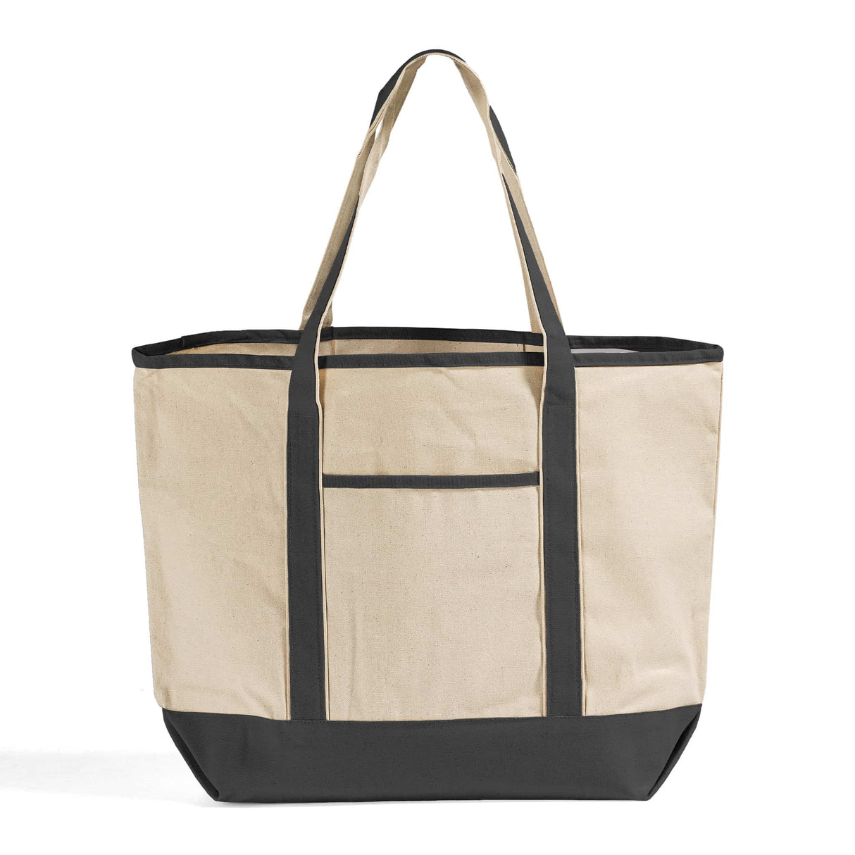 Deluxe Black Canvas Tote Bag