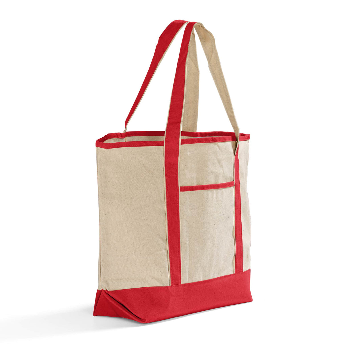 Deluxe Heavy Canvas Red Tote Bag