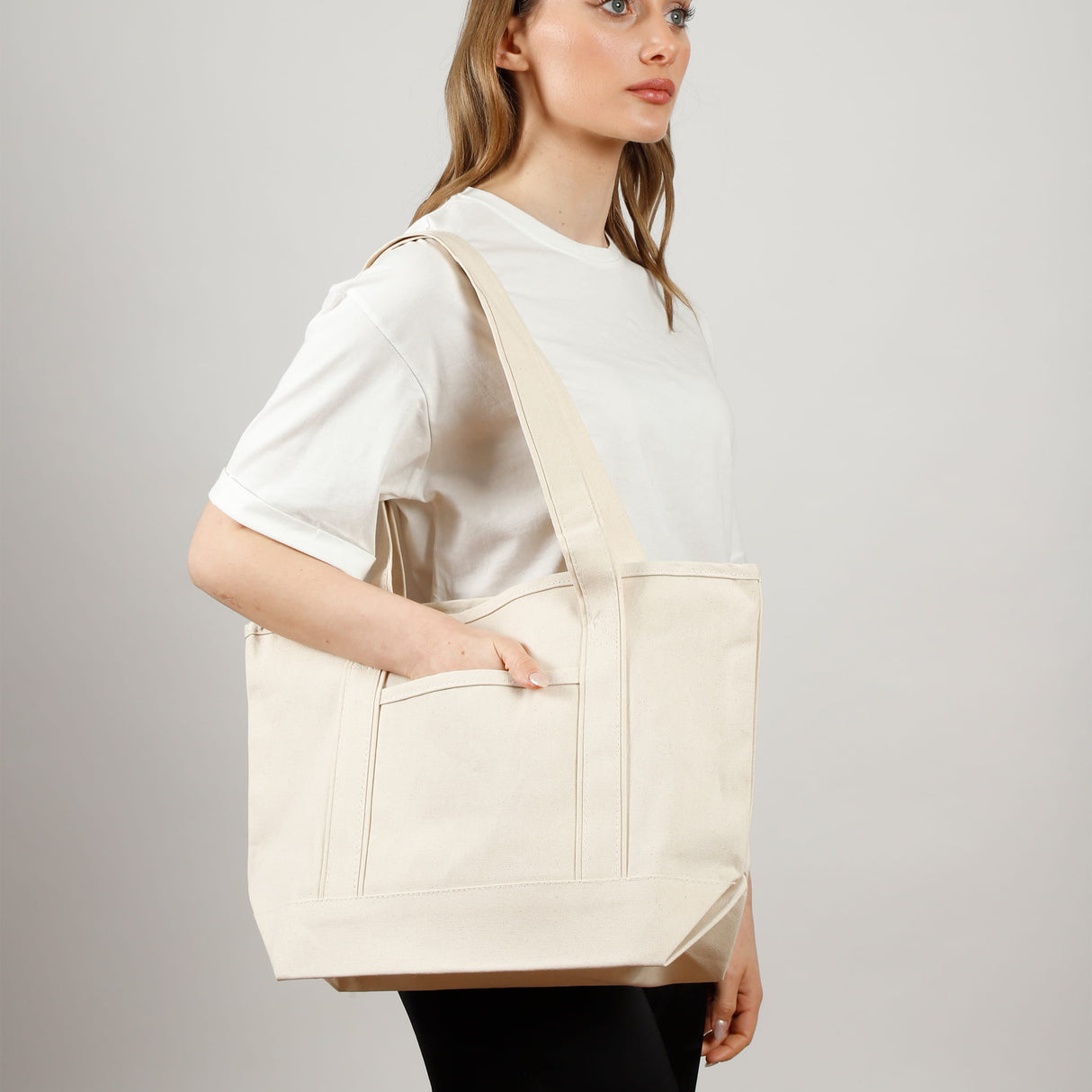 Deluxe Heavy Canvas Tote Bag Model