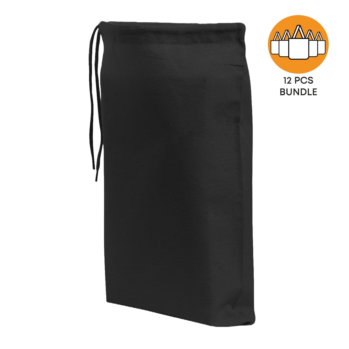 12 ct Cotton Shoe Bags / Value Drawstring Bags - By Dozen