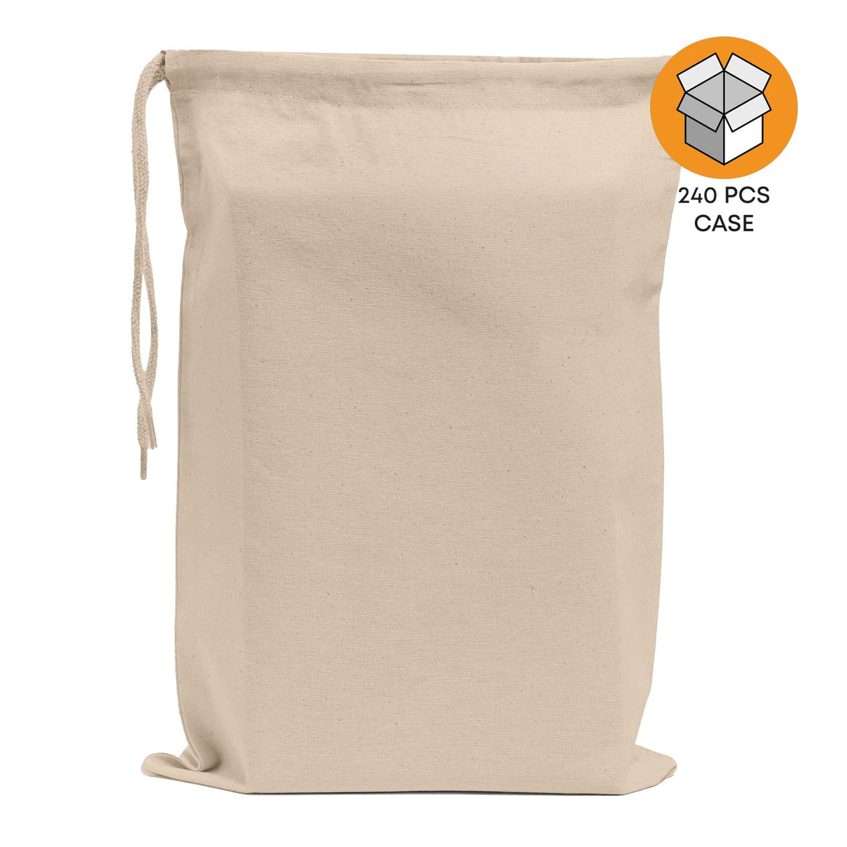 240 ct Cotton Shoe Bags / Value Drawstring Bags - By Case