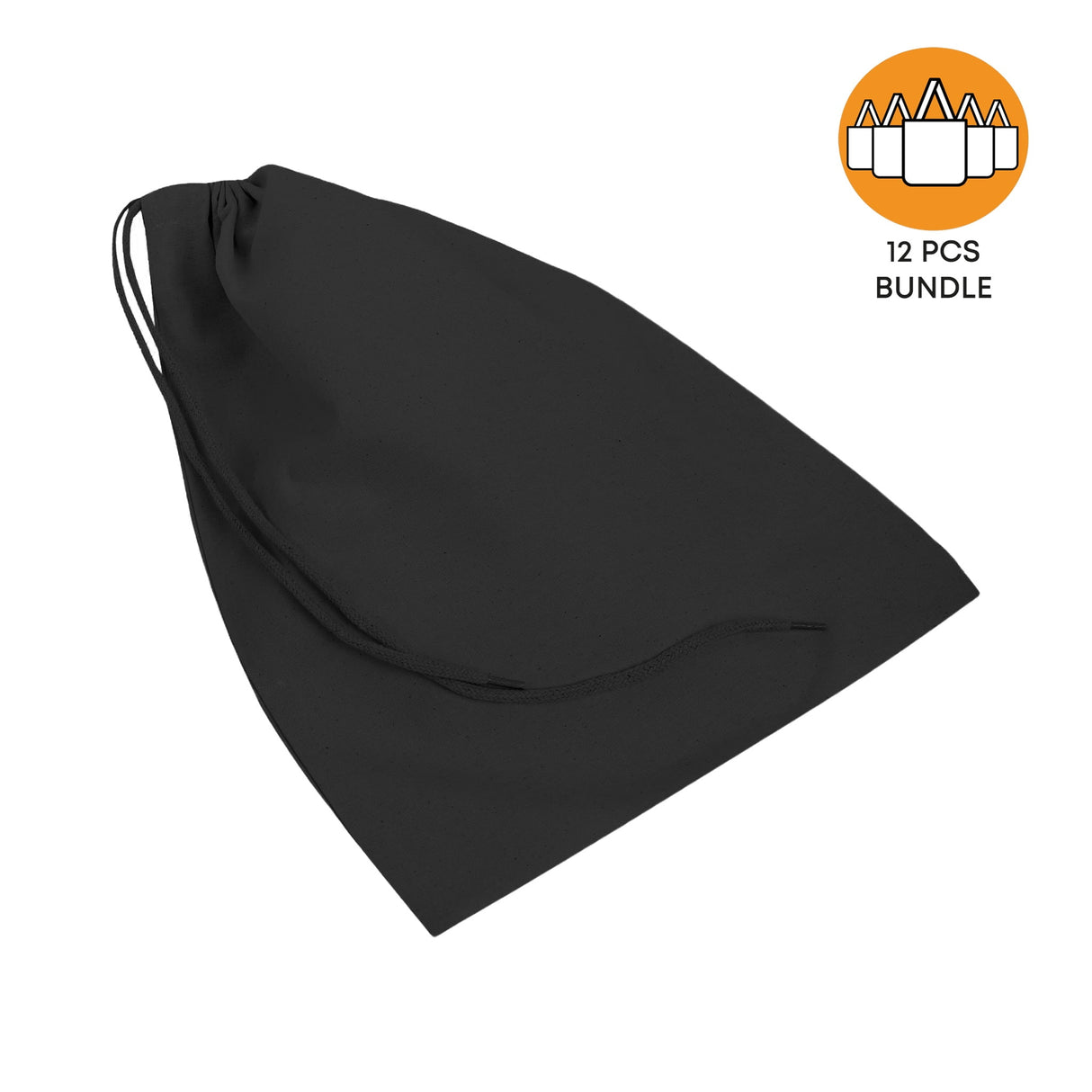 12 ct Cotton Shoe Bags / Value Drawstring Bags - By Dozen