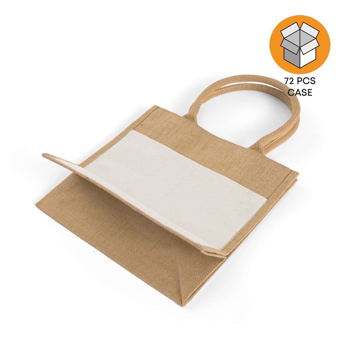 72 ct Medium Easy-Print Jute Bag - By Case