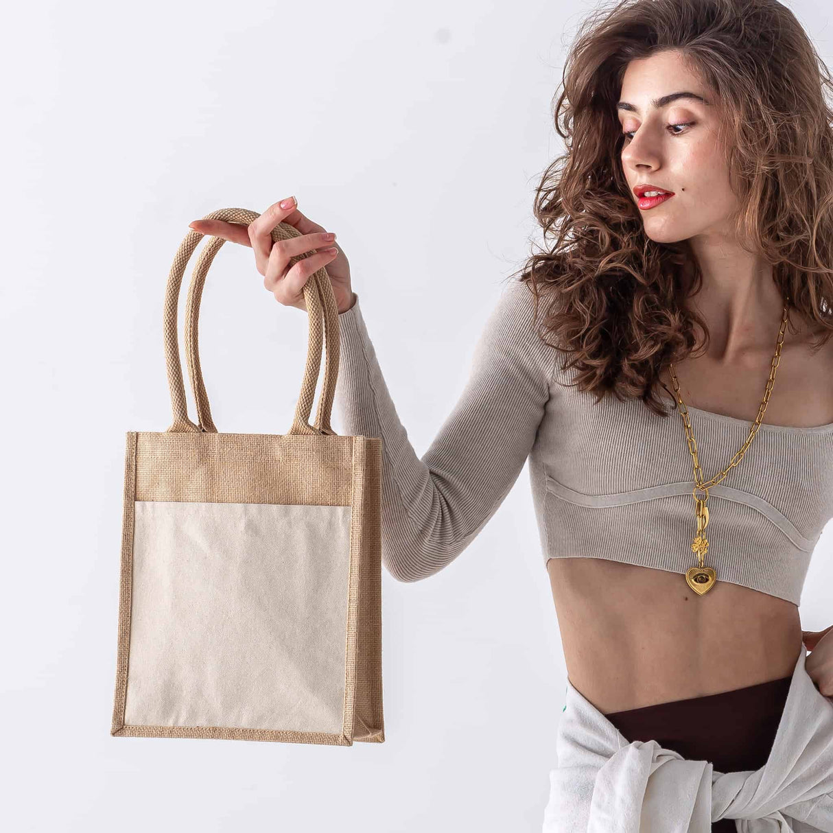 Easy Print Small Jute Bag Model