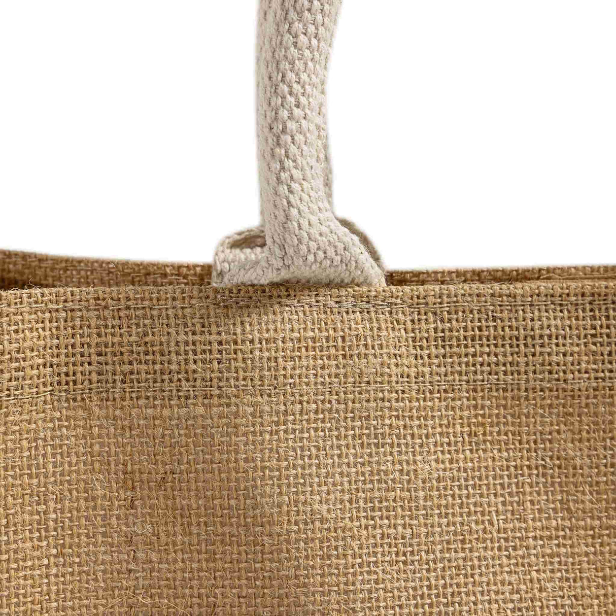 Easy To Decorate Jute Tote Handle Detail