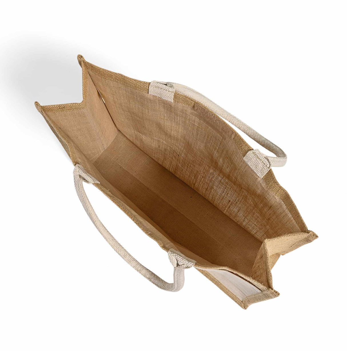 Easy To Decorate Jute Tote Inside Detail