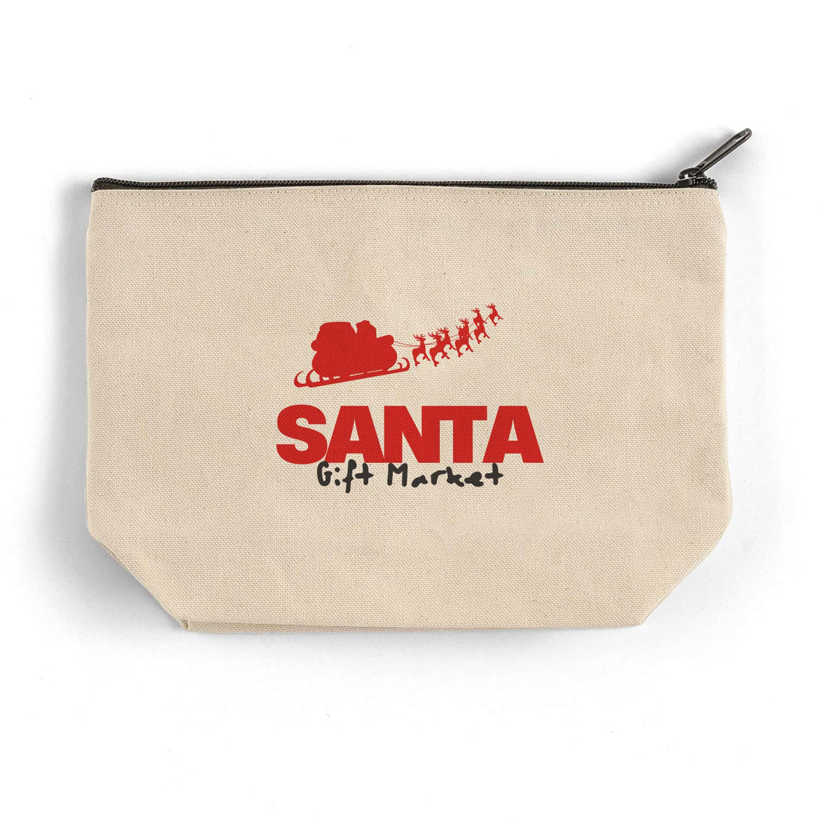 Custom Eco-Friendly Zippered Canvas Cosmetic Pouch – Large