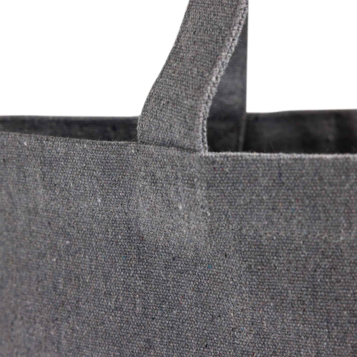 eco friendly classic recycled tote handle detail