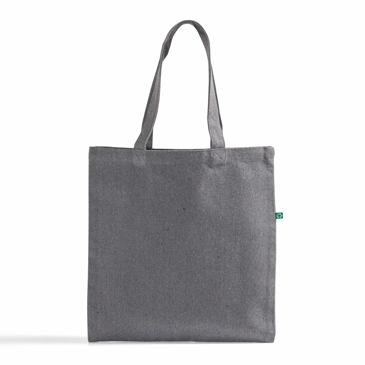 eco friendly grey recycled canvas tote bag