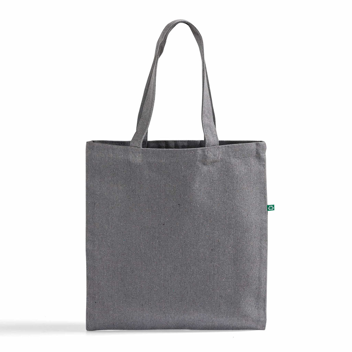 eco friendly grey recycled canvas totebag