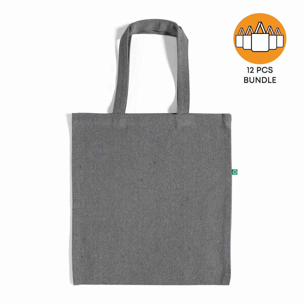 Gray Basic Recycled Canvas Tote Bag