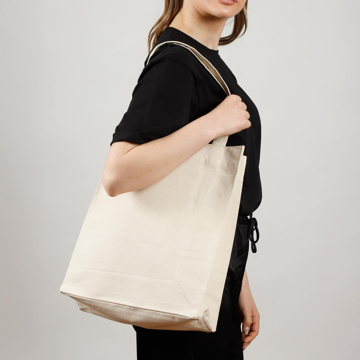 eco friendly recycled tote bag model