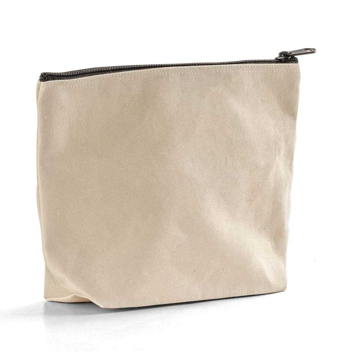 eco friendly zippered canvas pouch