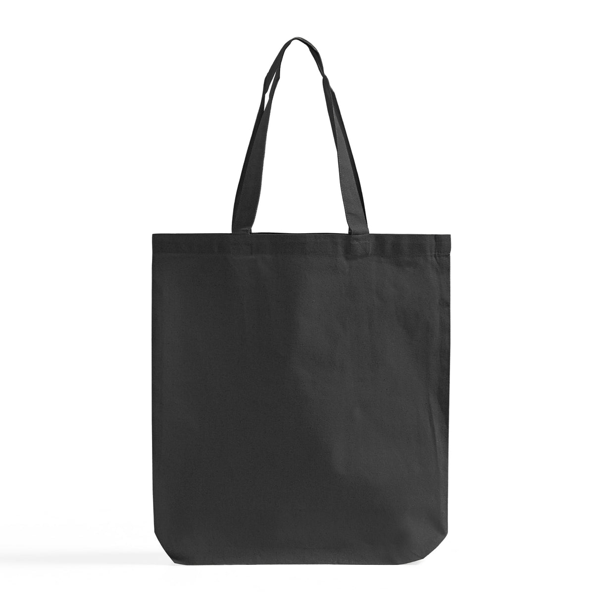 Economical black cotton tote bag