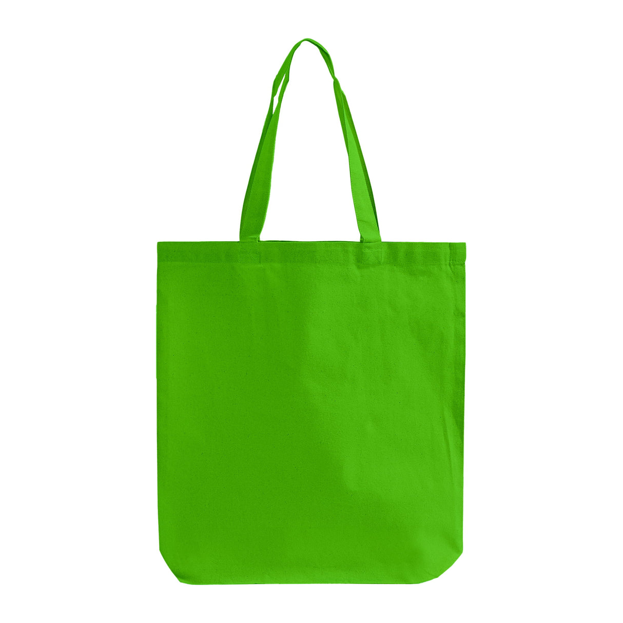 Economical lime cotton tote