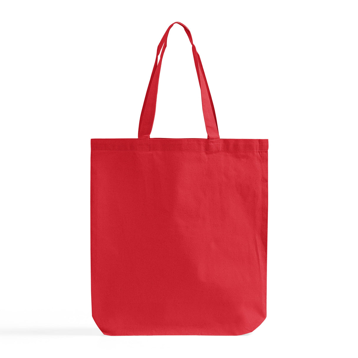 Economical red tote bag with gusset