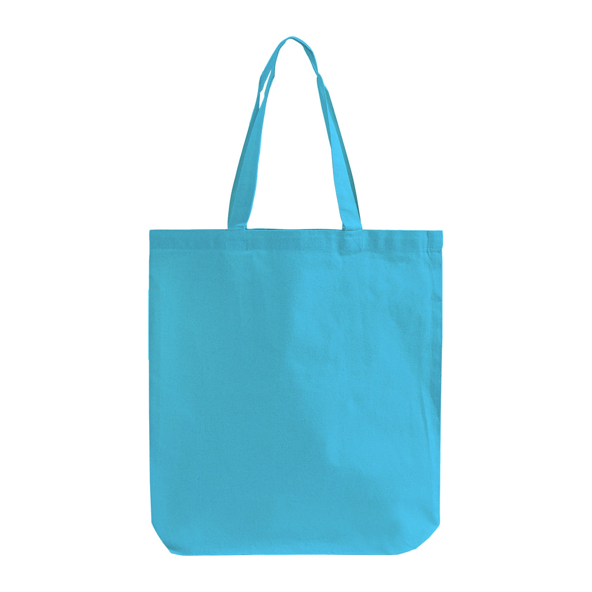 Economical turquoise cotton tote