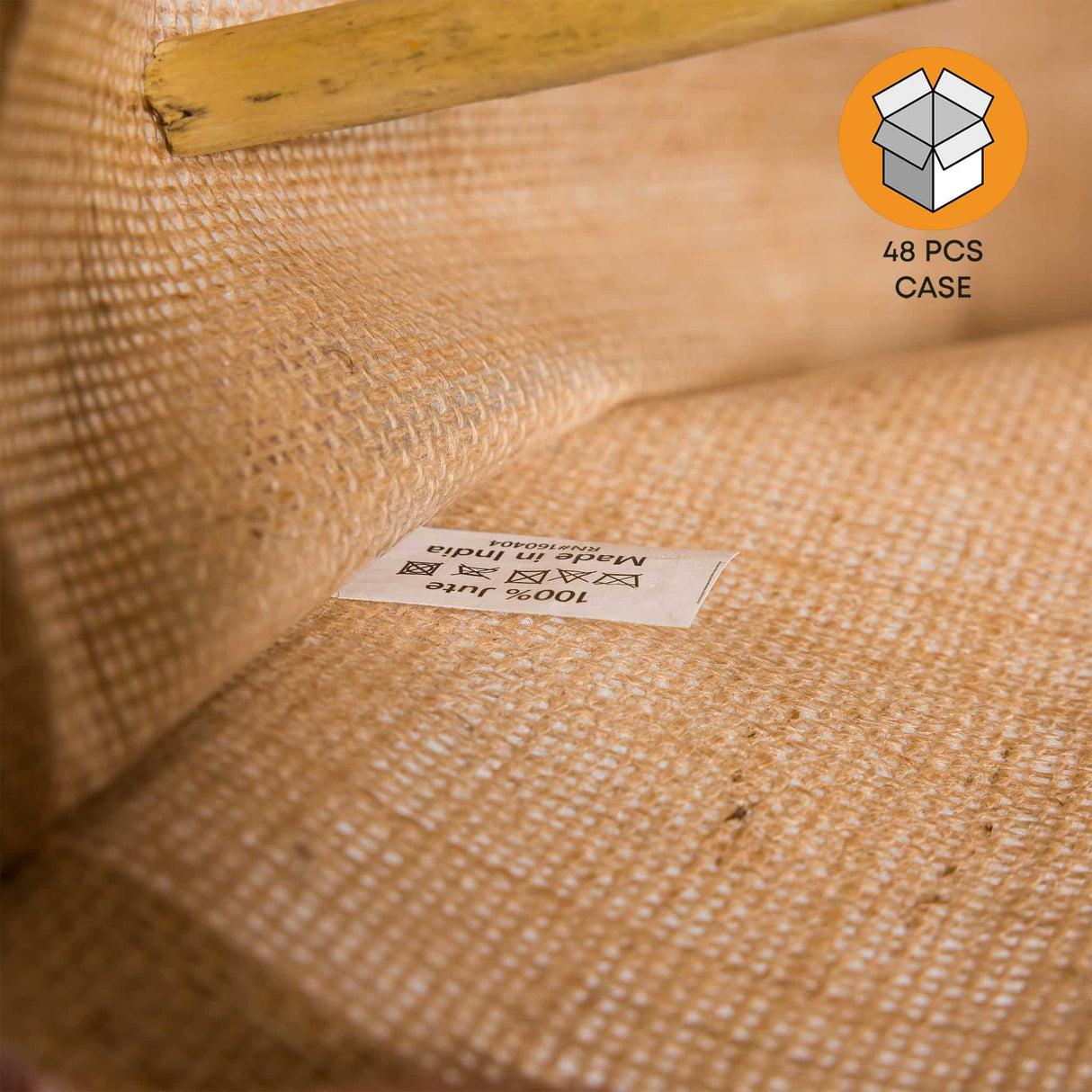 48 ct Extra Large Jute - Burlap Shopping Tote Bags - TJ879 - Case