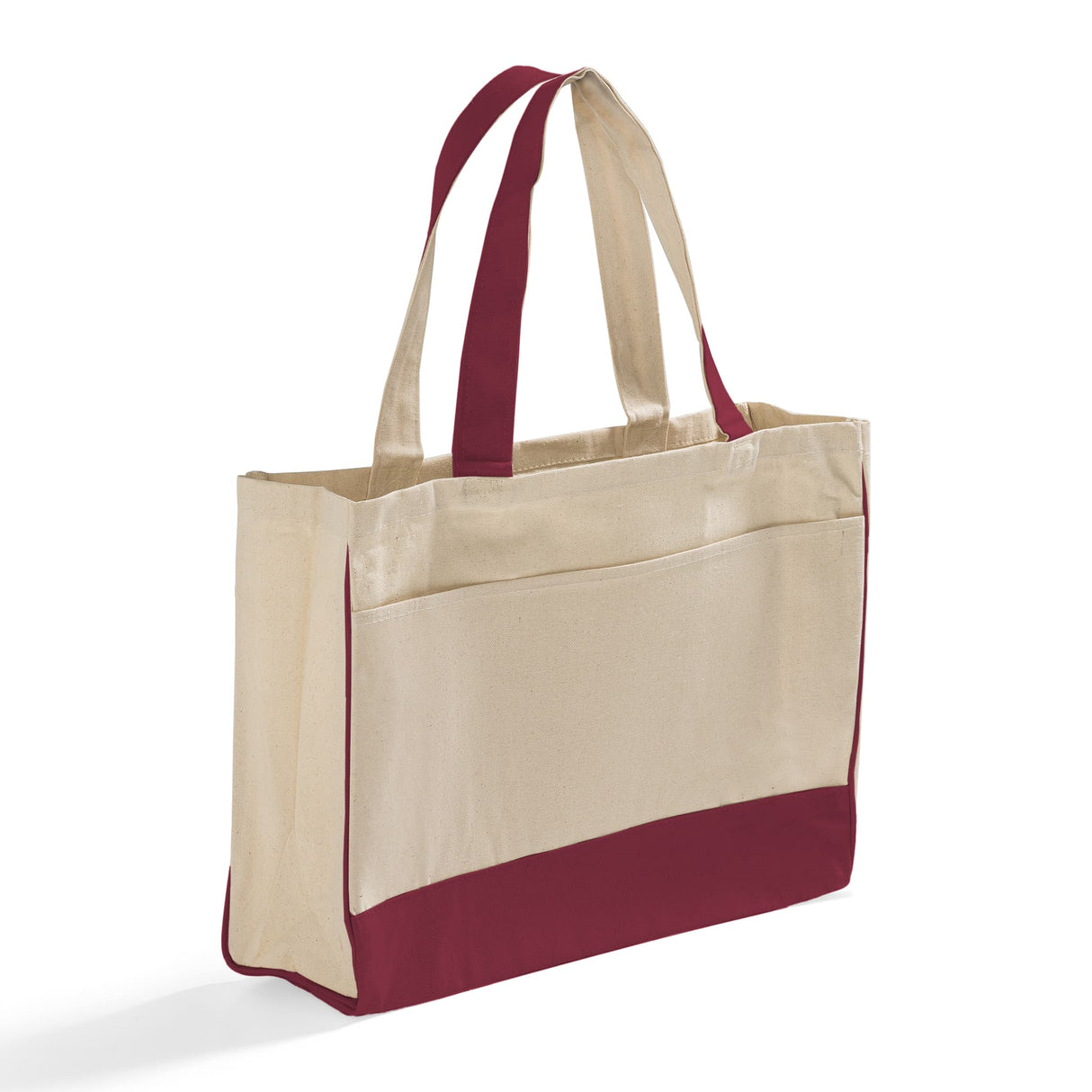 Fancy Canvas Tote Bag Maroon