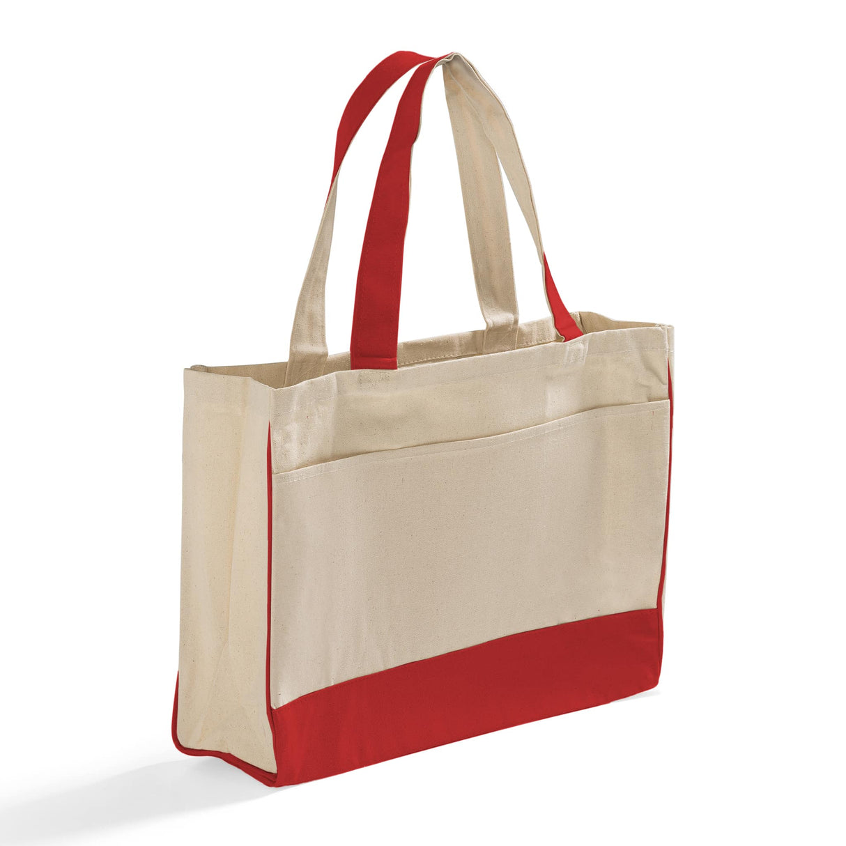 Fancy Canvas Tote Bag Red