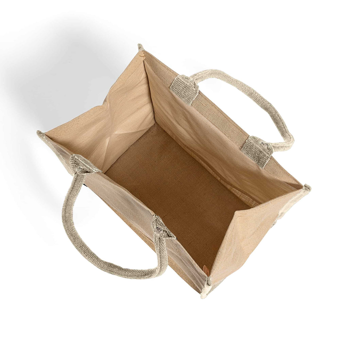 fancy jute carry all tote bag