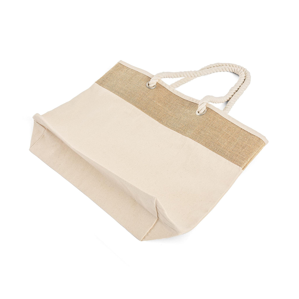 fancy large canvas rope tote bag