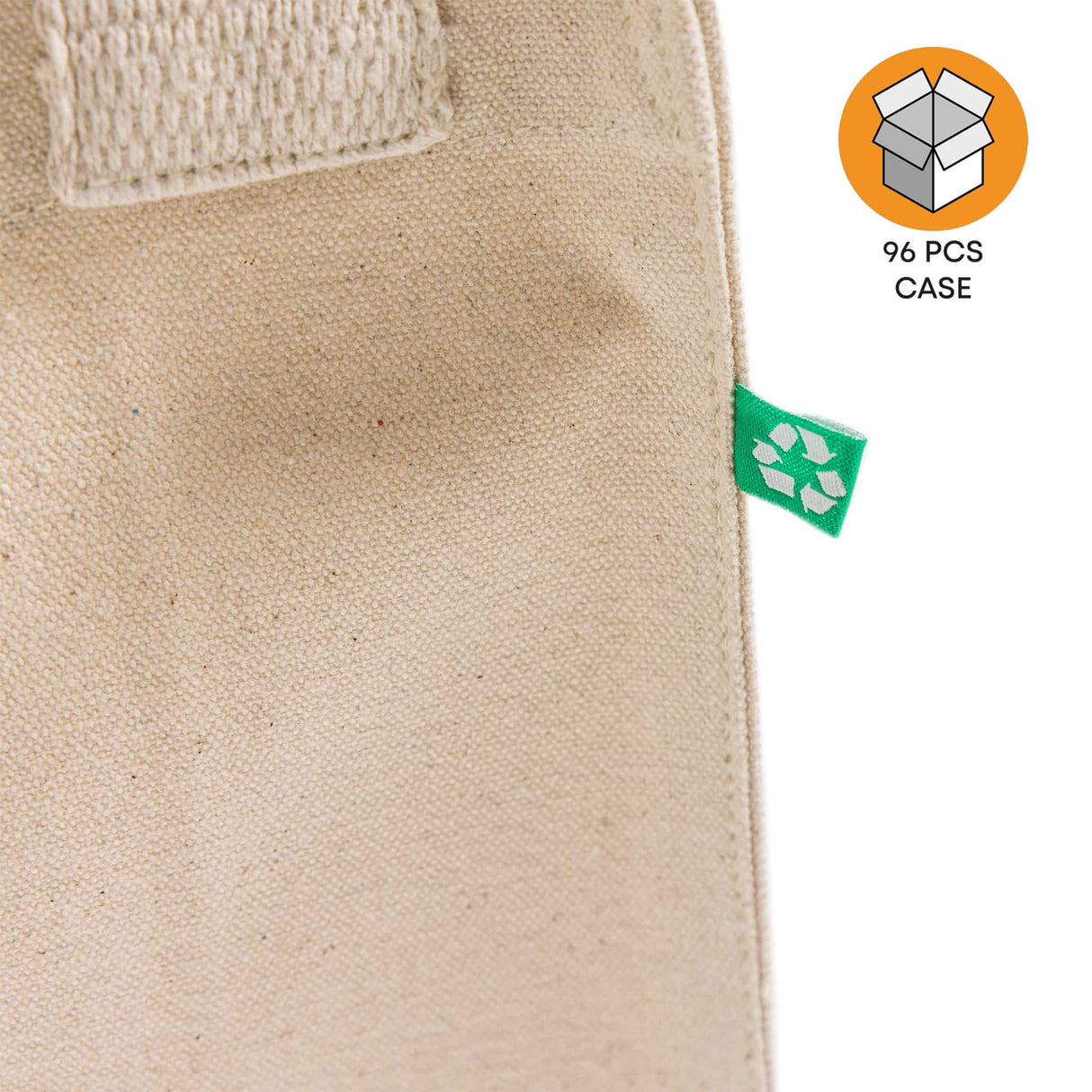 96 ct Recycled Canvas Book Bag with Full Gusset - By Case