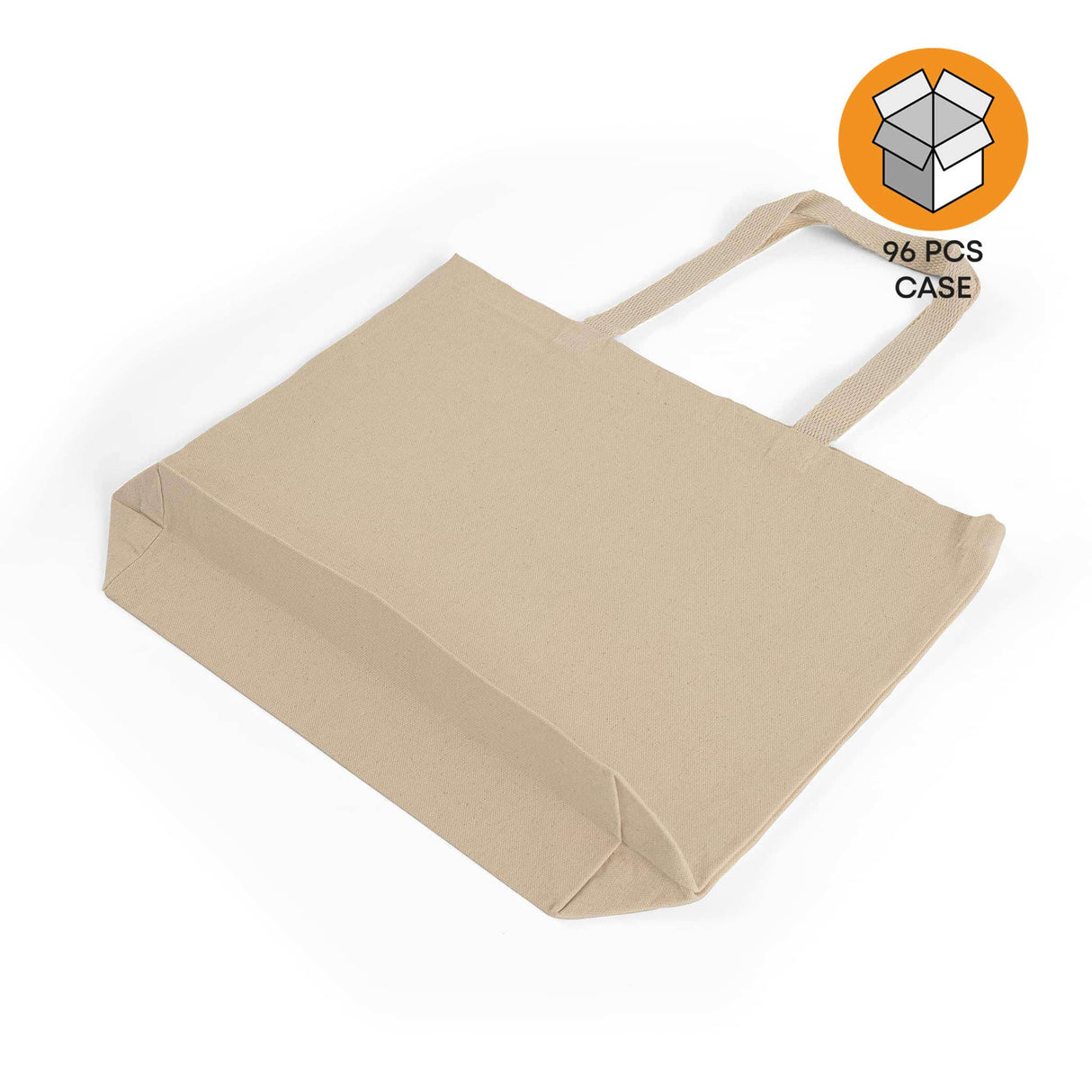 96 ct Med/Large Canvas Bulk Tote Bag with Long Handles - By Case
