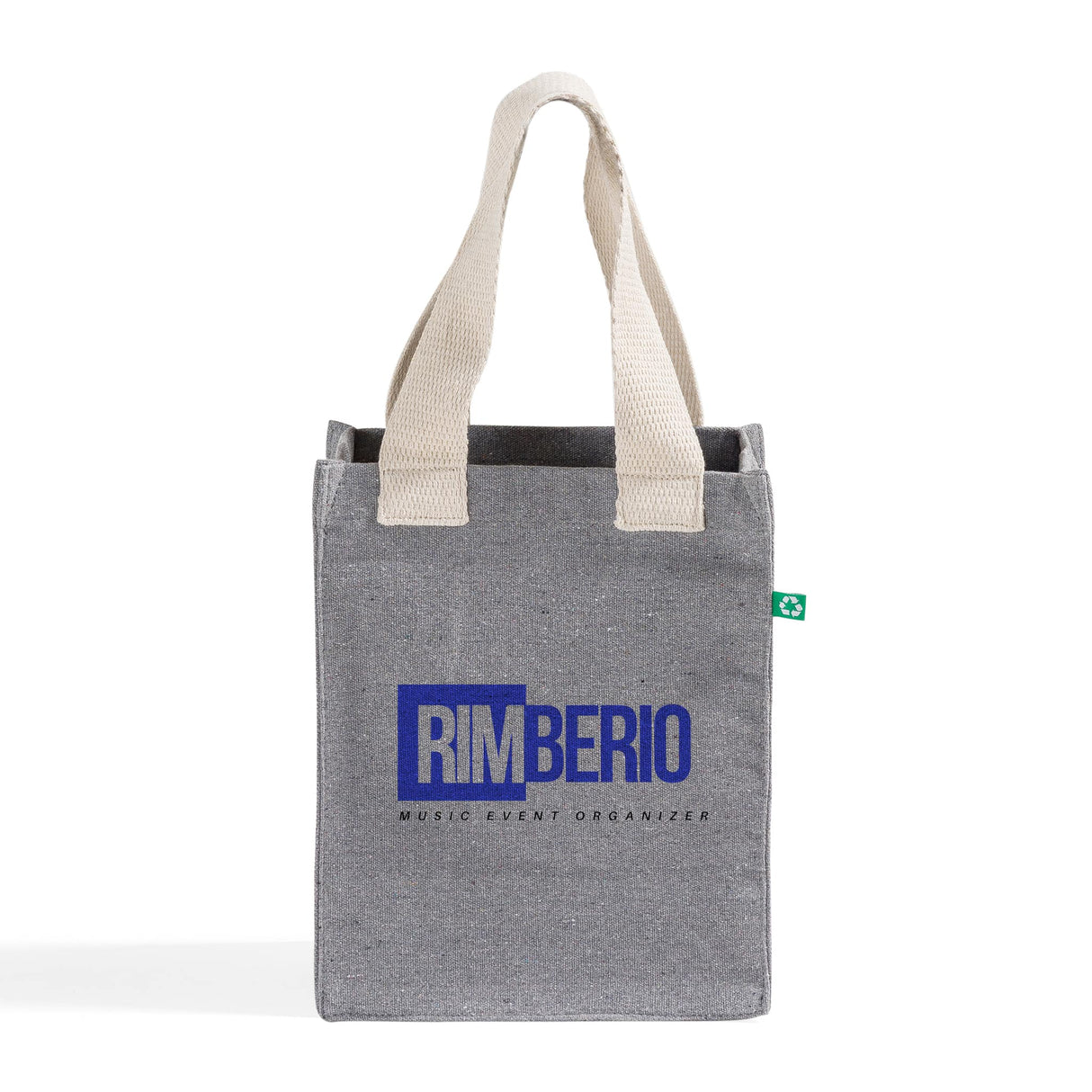 Custom Recycled Canvas Book Bag with Full Gusset - Recycled Tote Bags With Your Logo - RC864