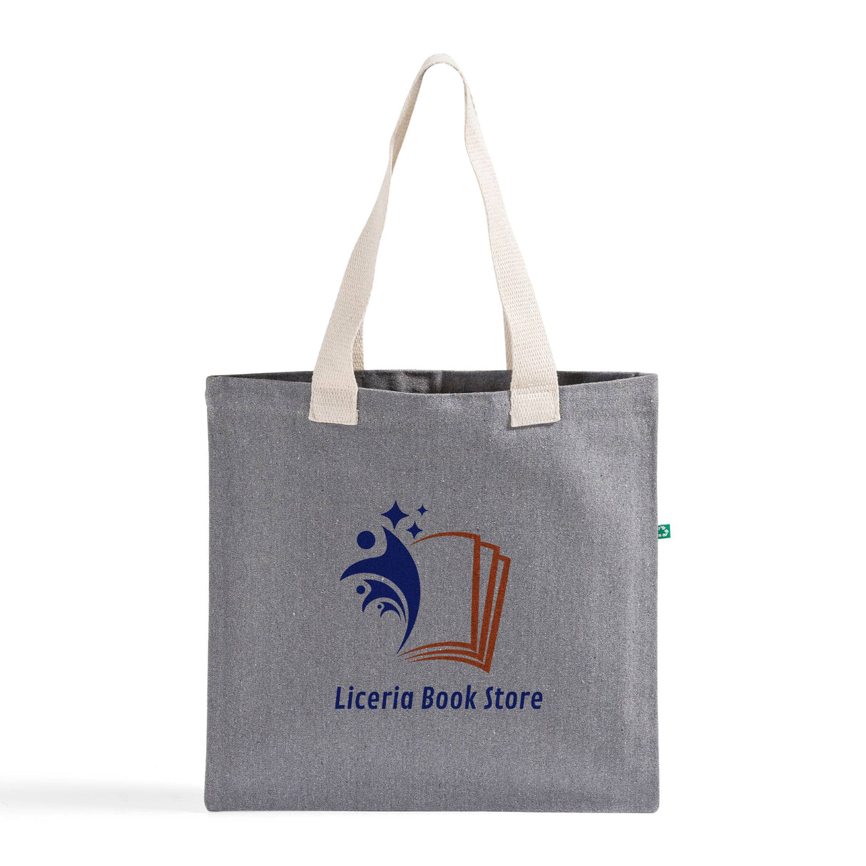 Recycled Canvas Basic Book Bag - Recycled Tote Bags With Your Logo - RC869