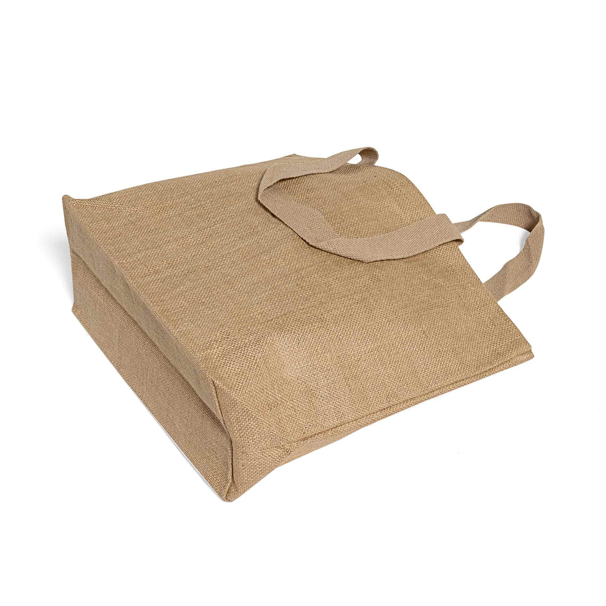 gusseted jute large size tote bag