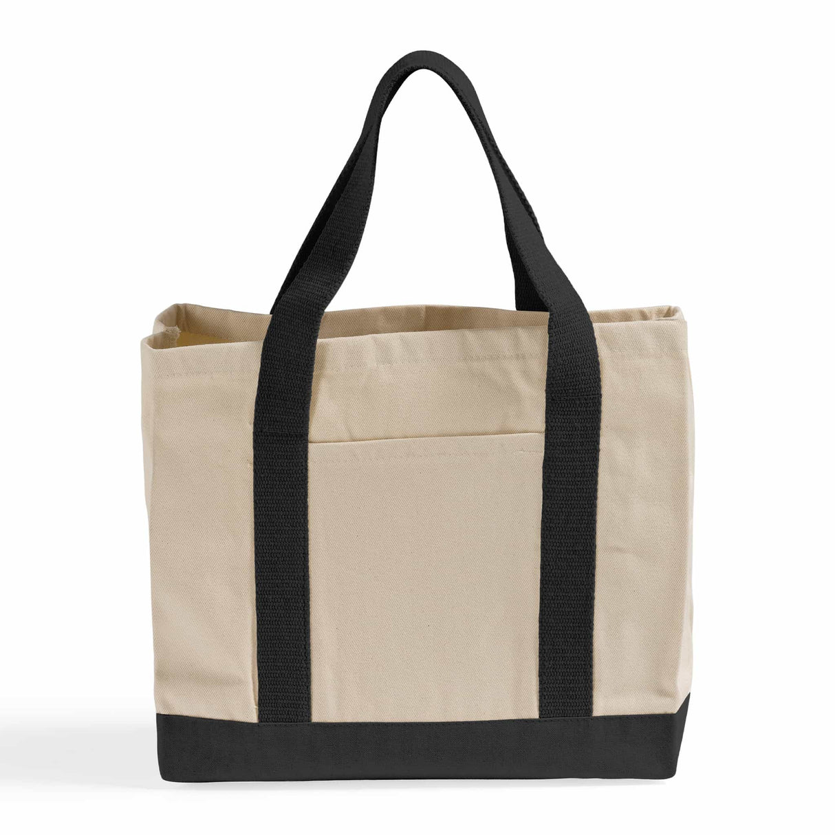 Heavy Canvas Black Handle Tote Bag