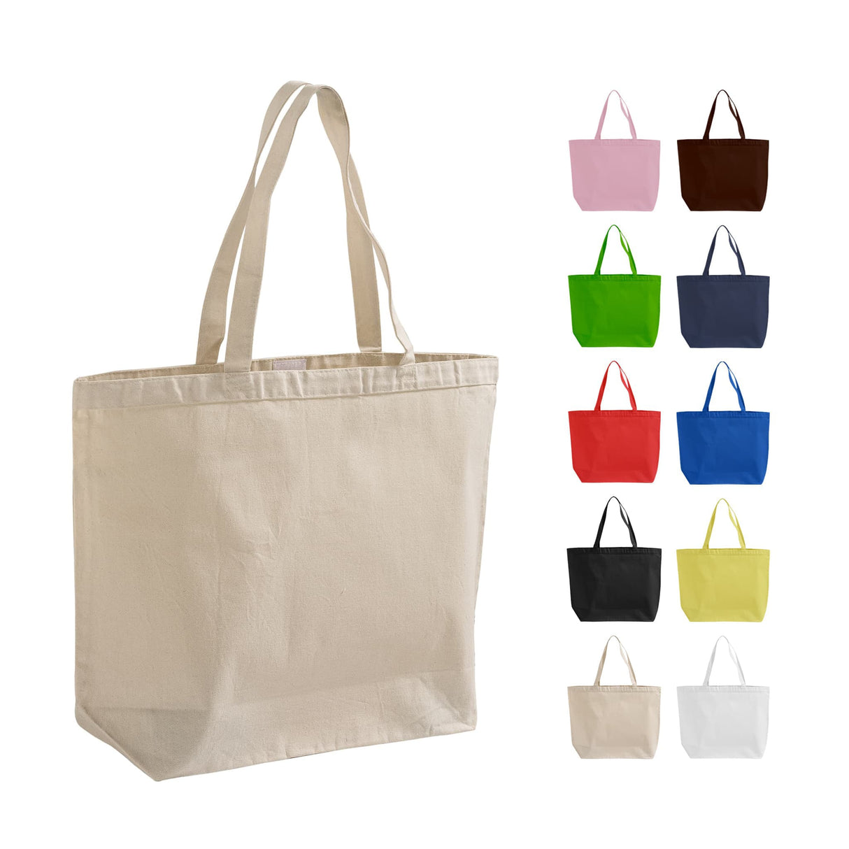 Heavy Canvas Large Tote Bag Hook and Loop