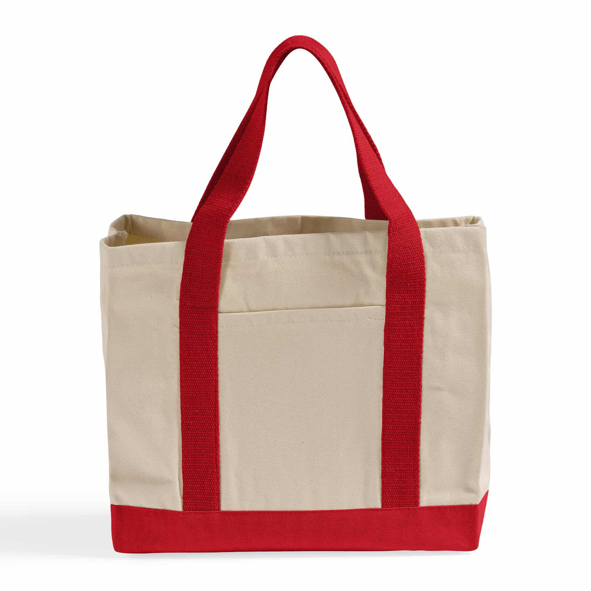 Heavy Canvas Twill Two Tone Shopping Tote Bag - TF285