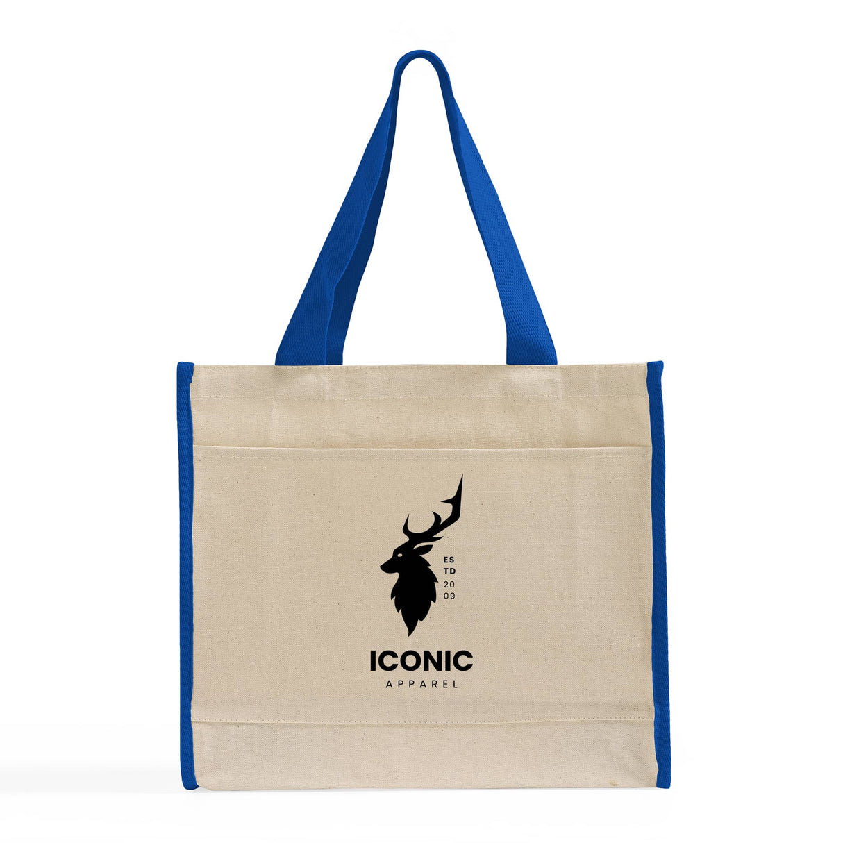 Customized Heavy Canvas Tote Bag with Colored Trim - Personalized Tote Bags With Your Logo - TF211