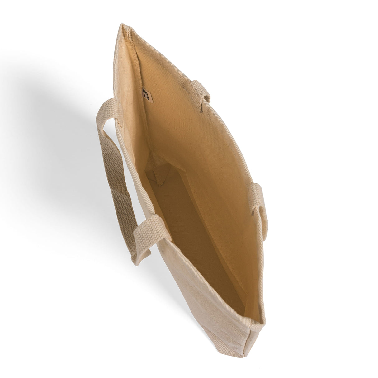 Heavy Cotton Natural Denim Tote Interior