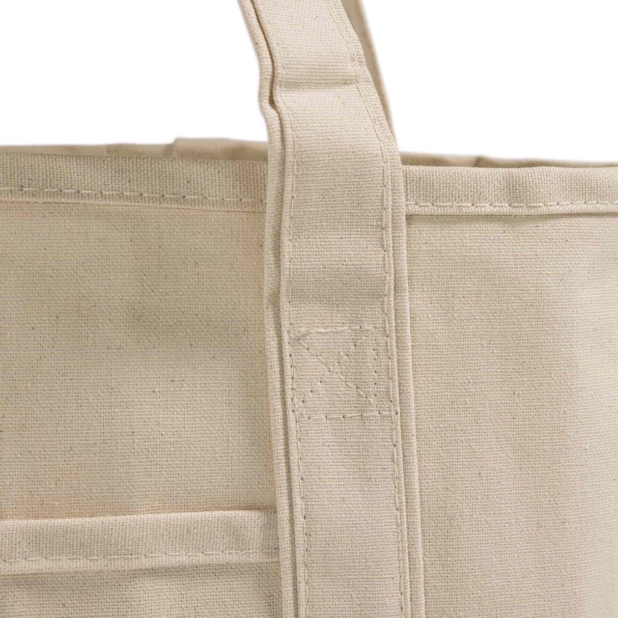 Heavy Deluxe Canvas Tote Bag Handle Detail