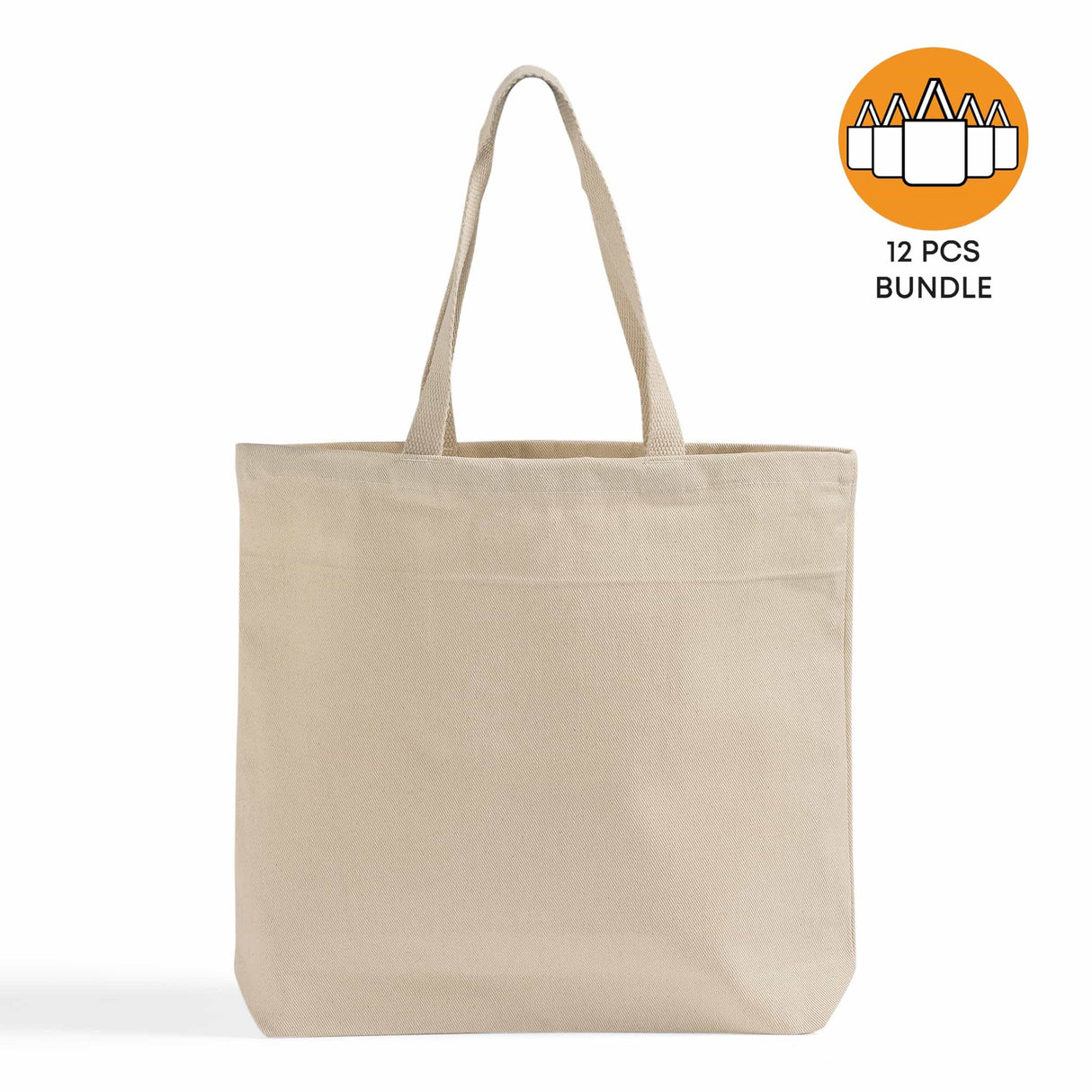 12 ct Heavy Cotton Twill Convention Tote Bag | By Dozen