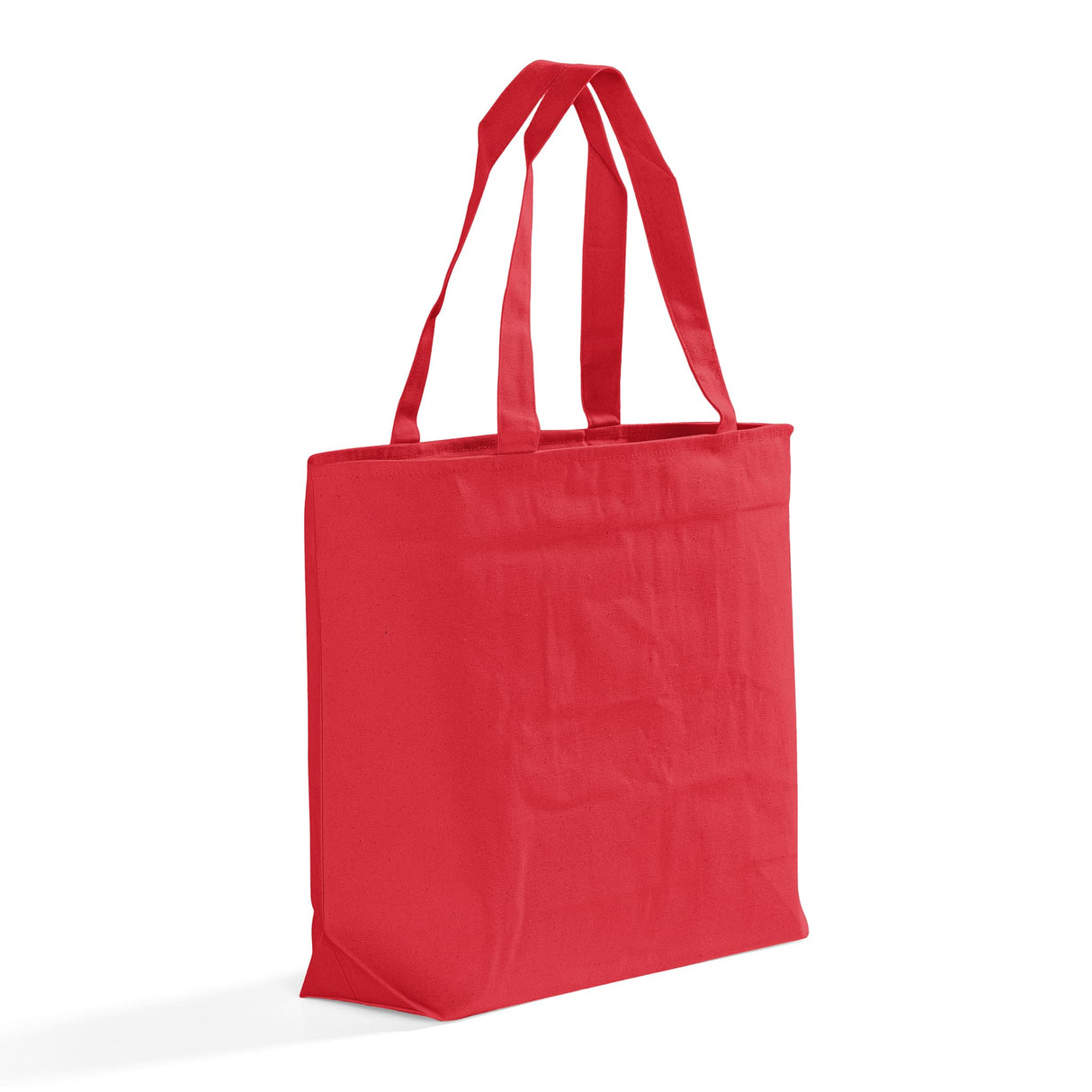 Heavy red canvas tote bag