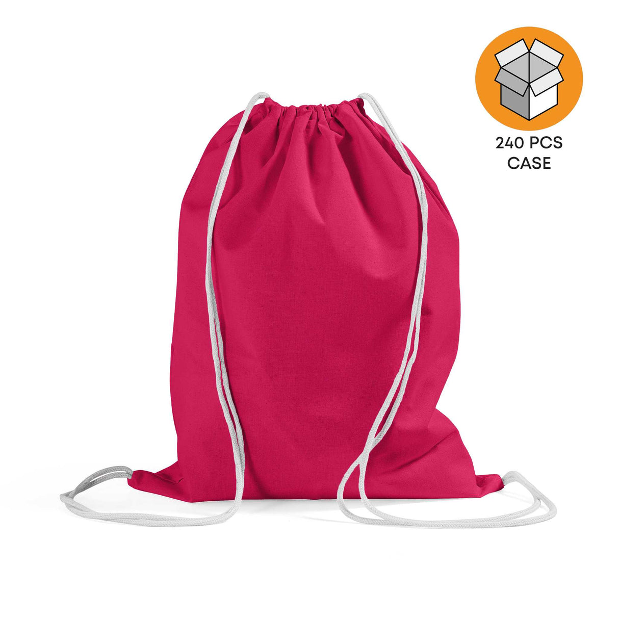 240 ct Economical Sport Cotton Drawstring Bag Cinch Packs - By Case