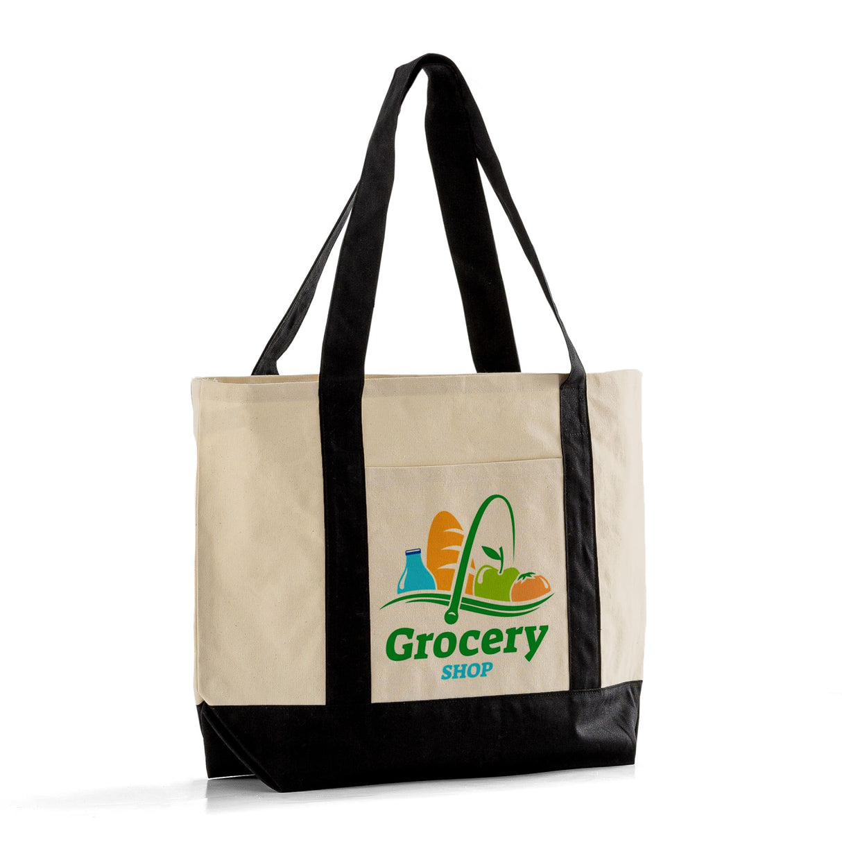 Custom Iconic Black Large Tote Bag