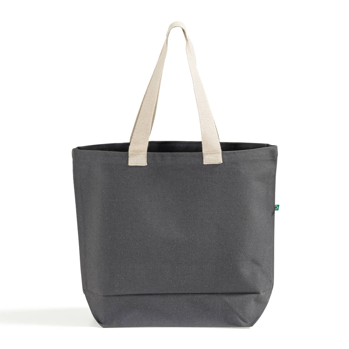 iconic charcoal recycled shopping tote bag