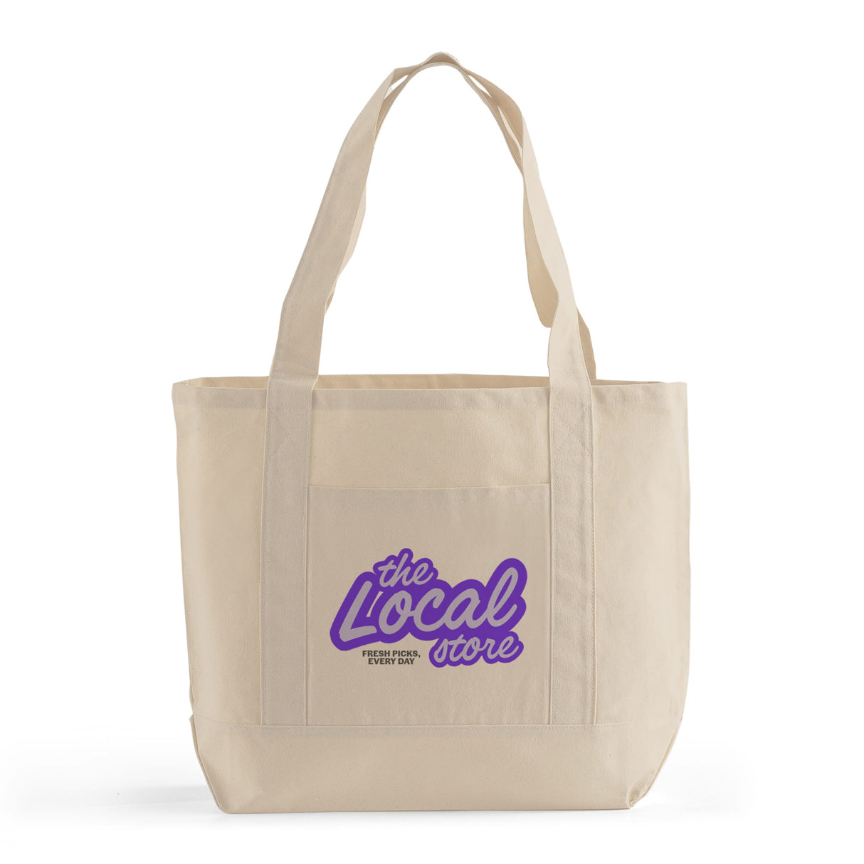 Custom Iconic Natural Large Tote Bag