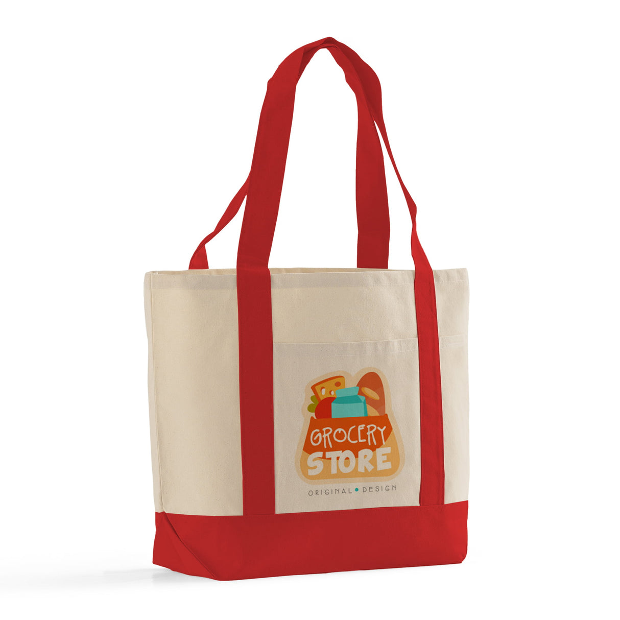 Custom Iconic Red Large Tote Bag