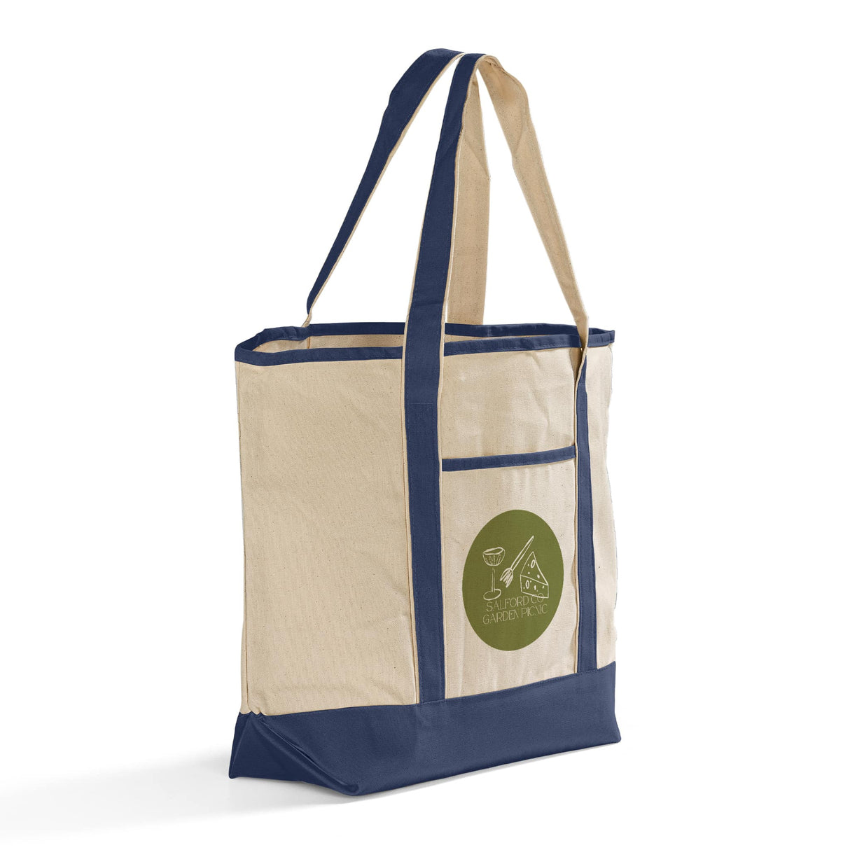 Jumbo Size Heavy Canvas Deluxe Tote Bags Customized - Personalized Tote Bags With Your Logo - TG215