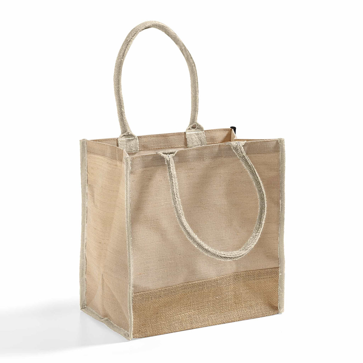 jute fancy tote bag with gusset